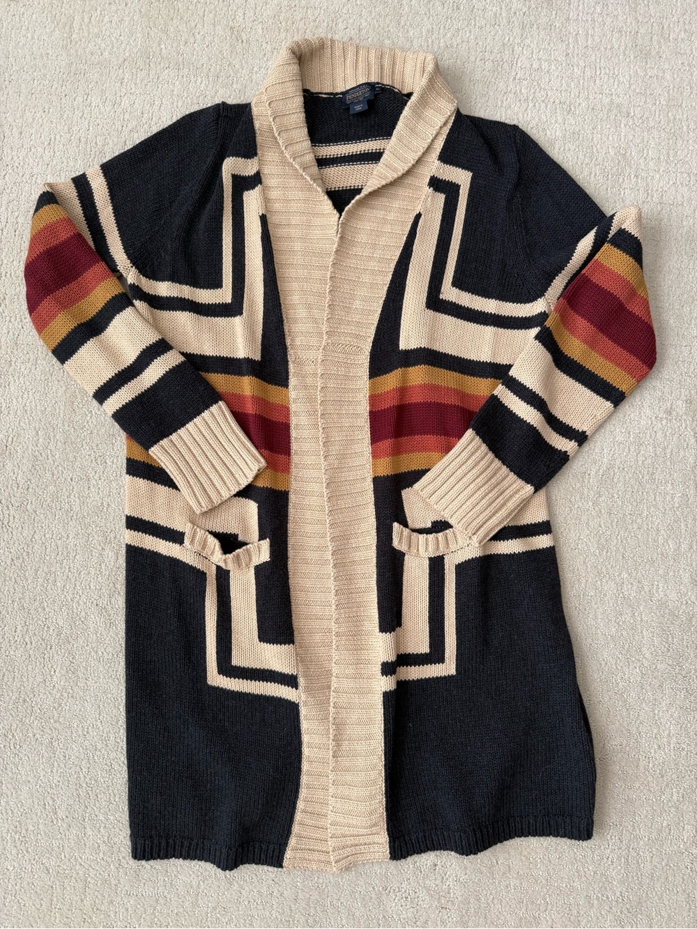 Pendleton Knit Sweater Duster - Picture 4 of 14